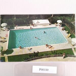 Vintage Florida Postcard Delray Beach The Grosvenor House 1960 Salt-Water Pool